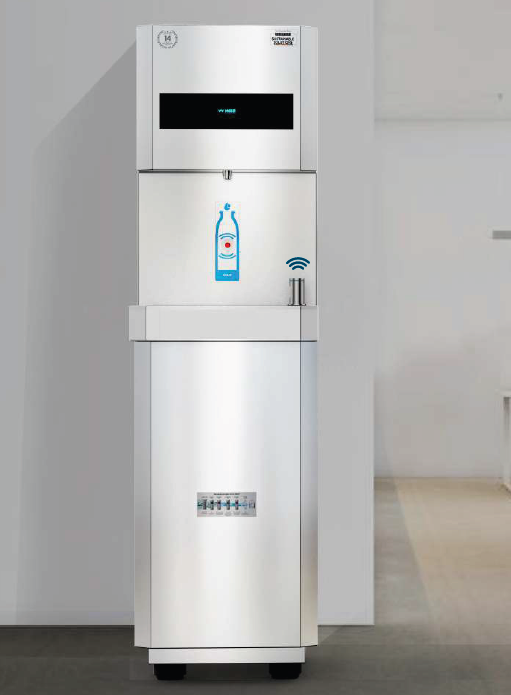 WAE Neptune Duo: Floor Standing  Water fountain with integrated bottle filling station