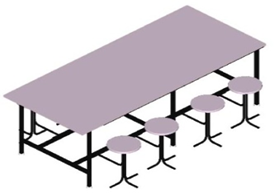 Chair: SS stool of canteen