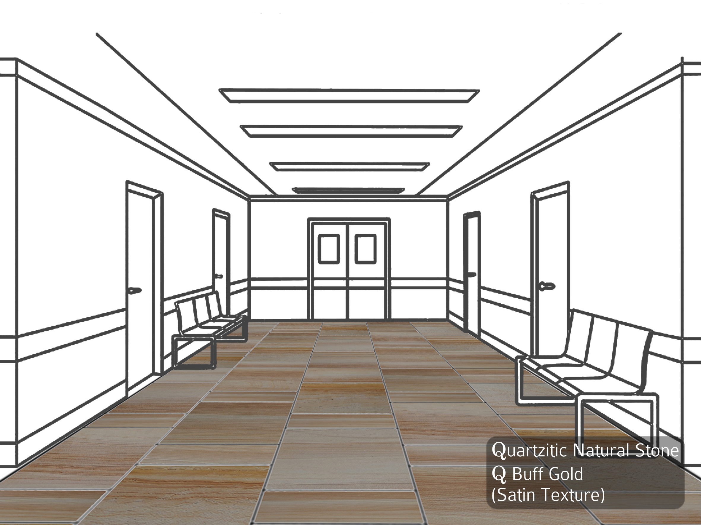 Quarzitic Natural Stone, Q Buff Gold (Satin Texture) 