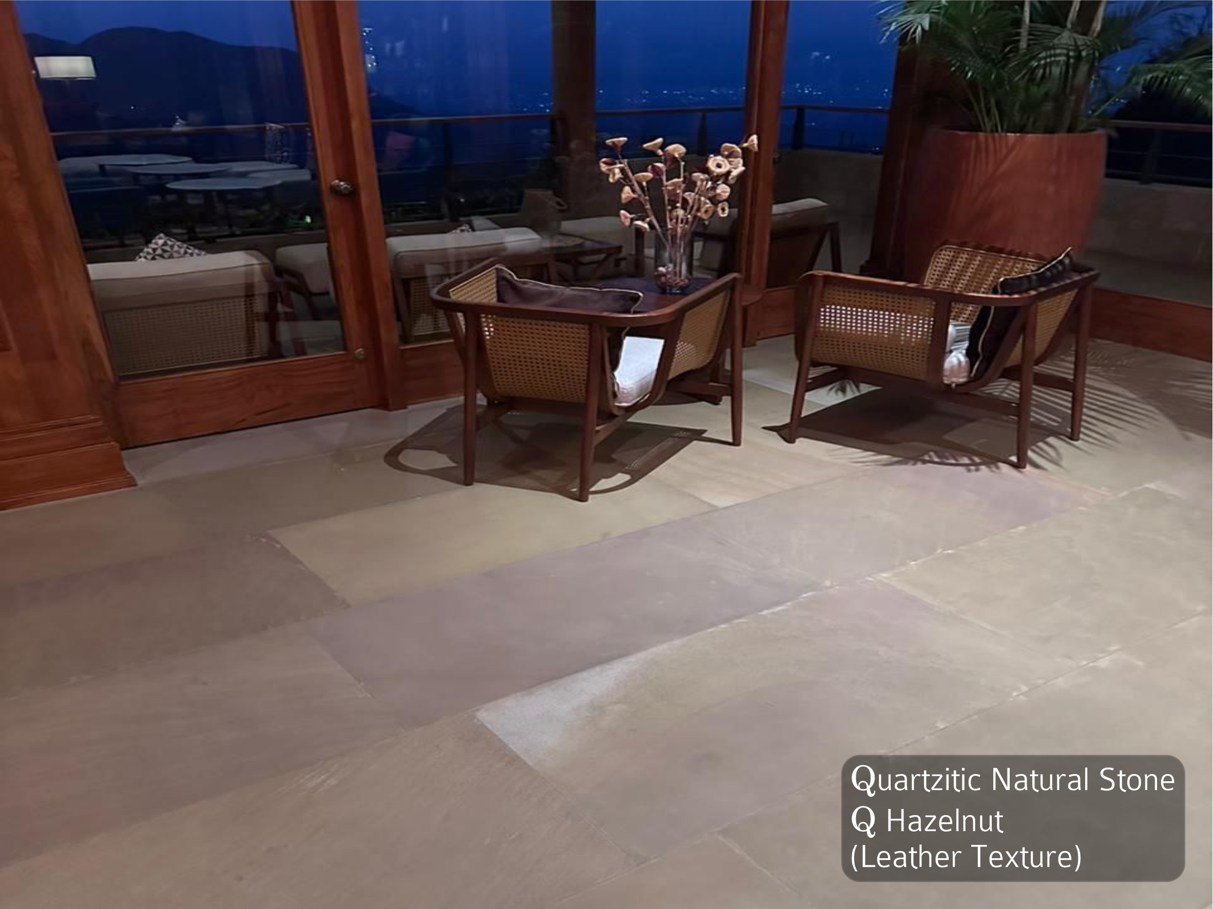 Quarzitic Natural Stone, Q Hazelnut (Leather Texture)
