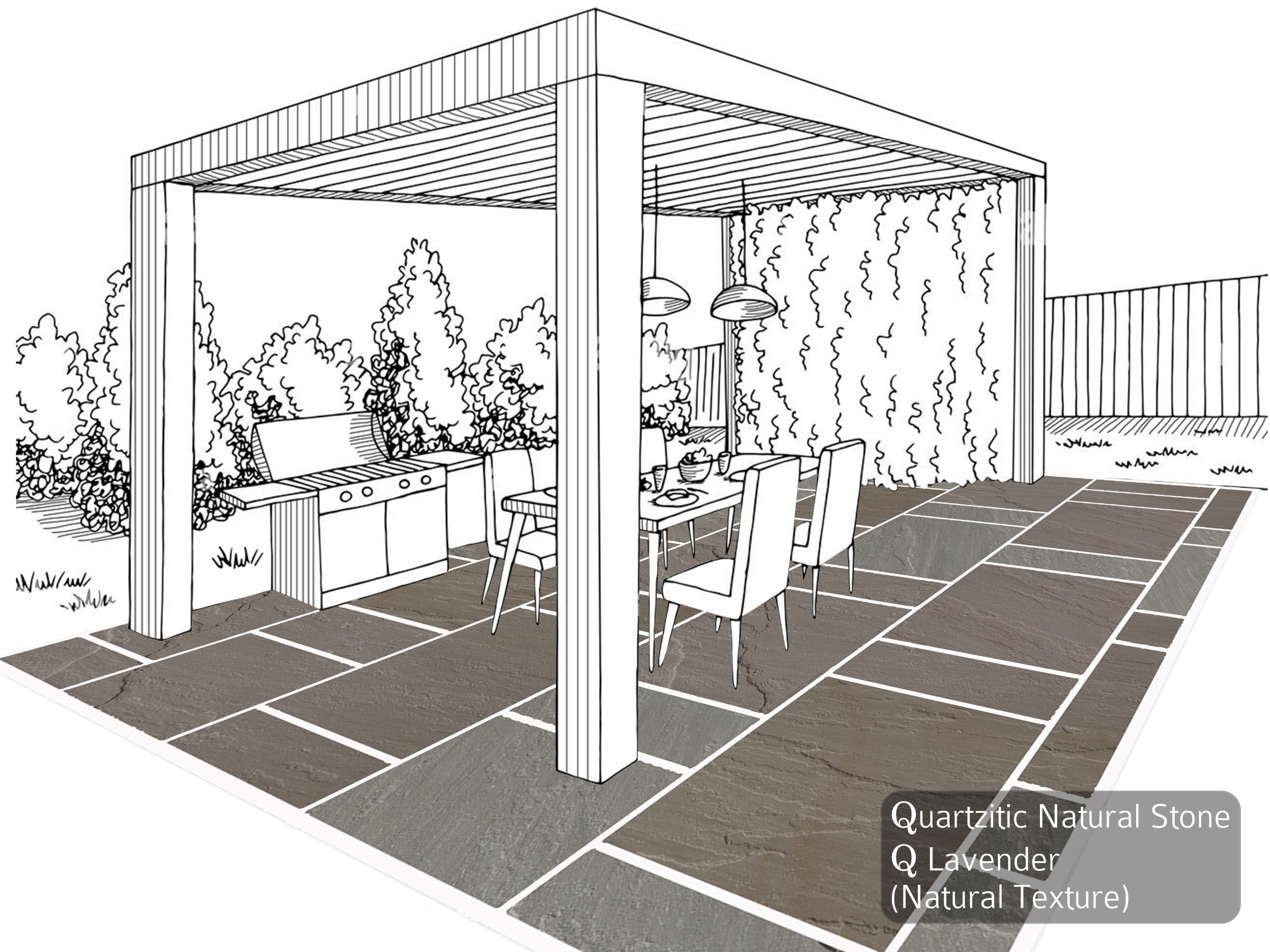 Quarzitic Natural Stone, Q Lavender (Natural Texture) 