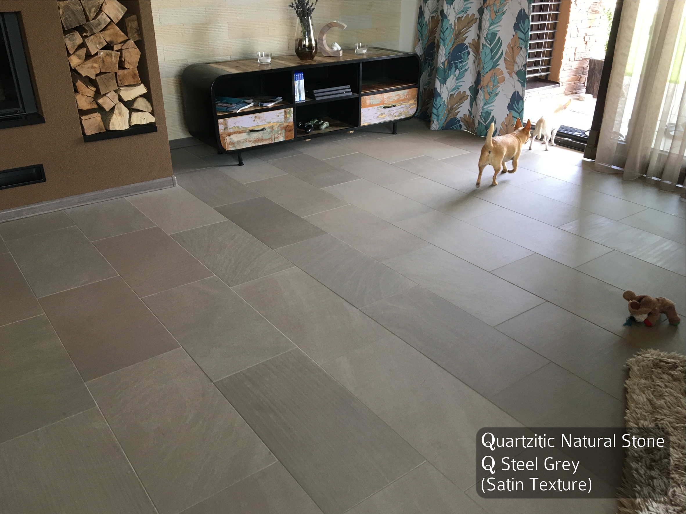 Quarzitic Natural Stone, Q Steel Grey (Satin Texture) 