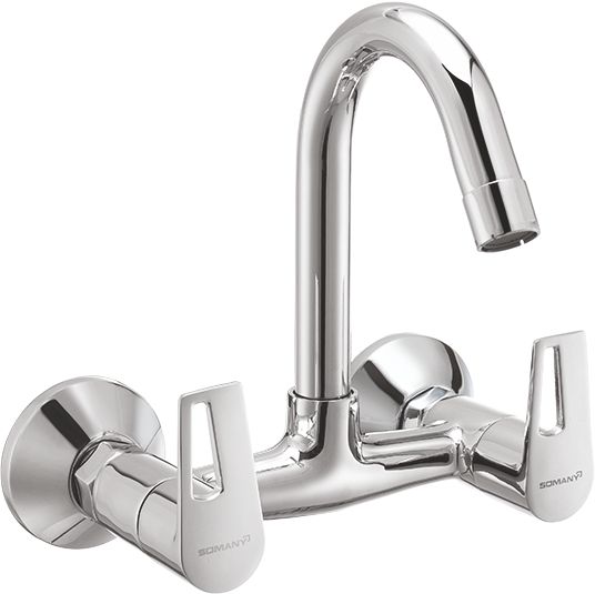 Kitchen Faucets: Jupiter Sink Mixer Wall Mounted (272201420041GP)