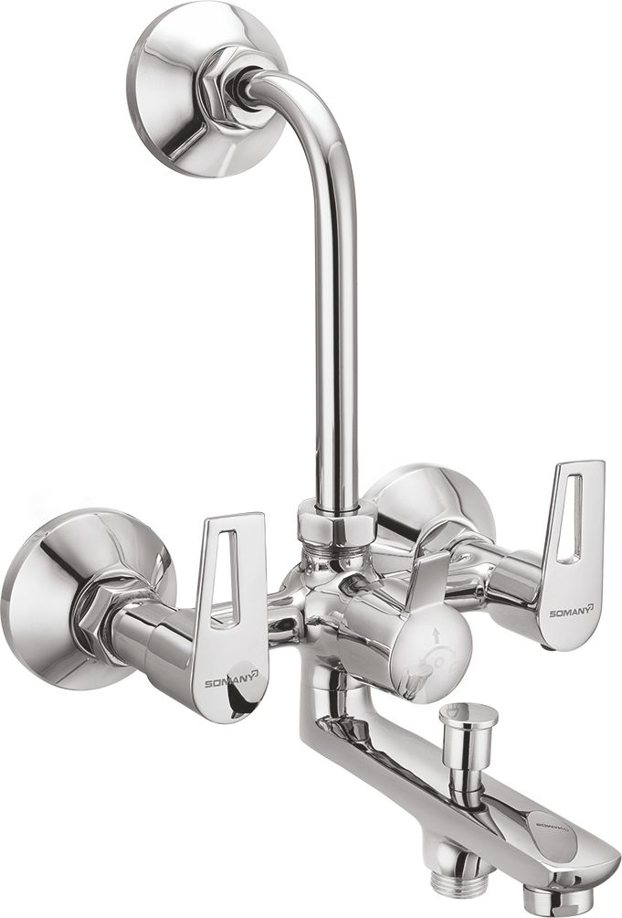 Lavatory Faucets: Jupiter Wall Mixer 3 In 1 (272201420051GP)