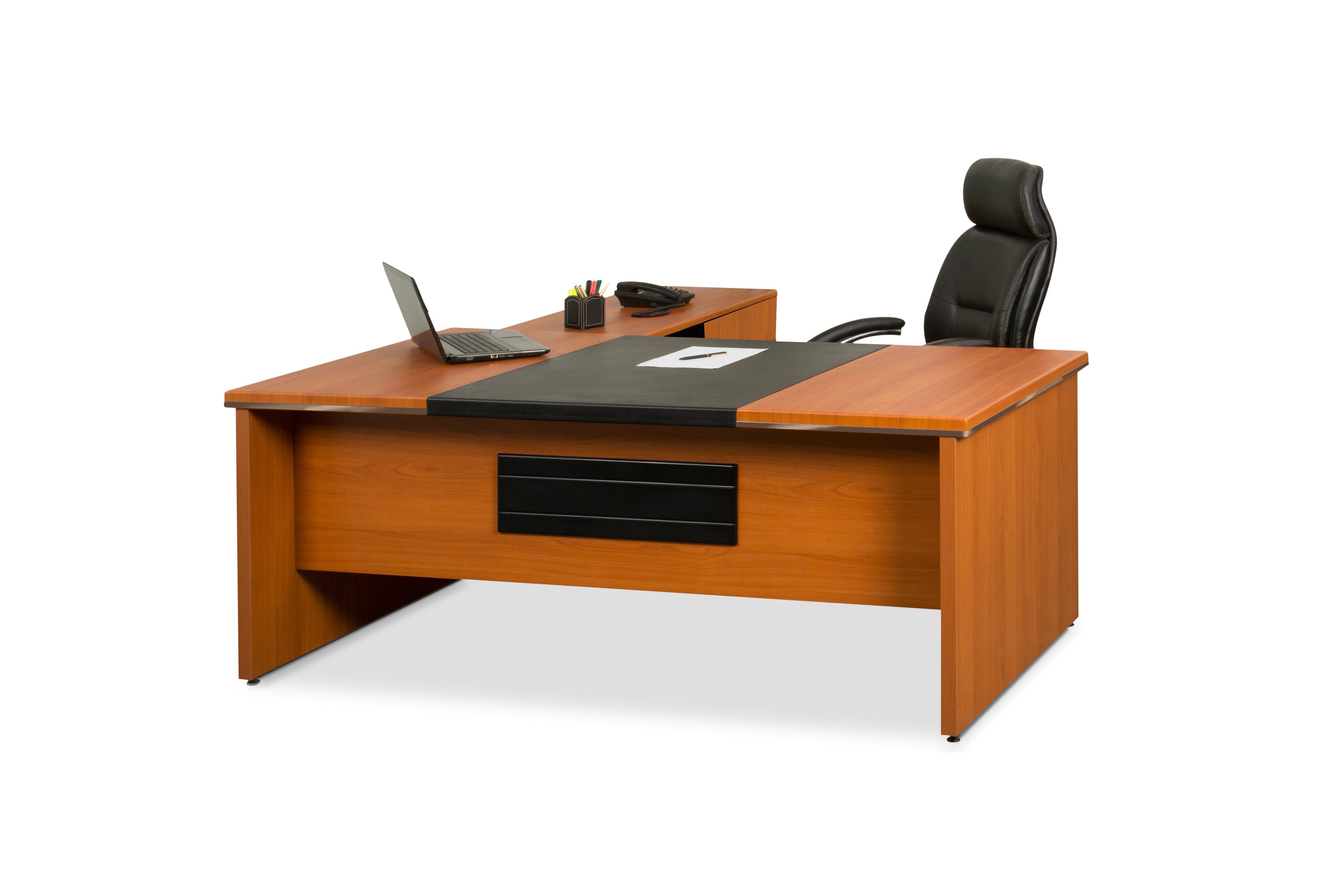 DKT THRIVE Director Series – Engineered Wood Table with Side Unit & Pedestal - DKT CLA CLAIR Table
