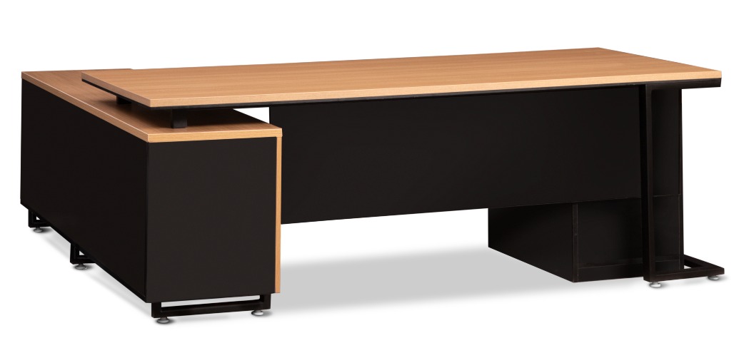 DKT THRIVE Director Series – Engineered Wood Table with Side Unit & Pedestal - DKT SUP SUPREMO Table