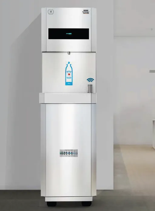 WAE Neptune Duo: Floor Standing  Water fountain with integrated bottle filling station