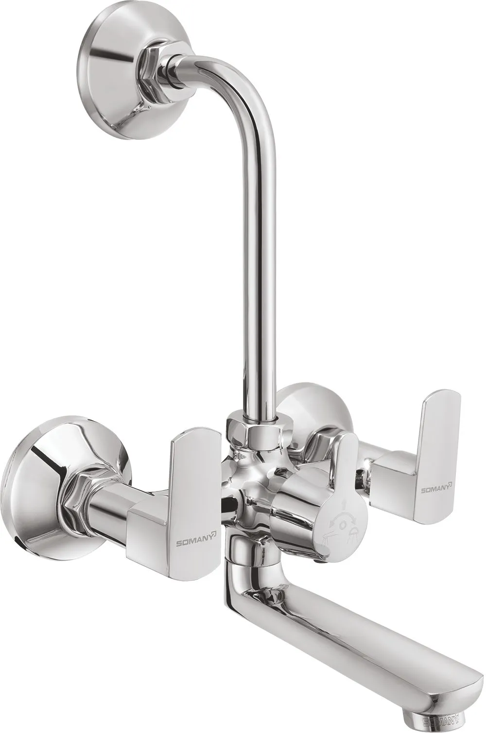 Lavatory Faucets: Optimus Wall Mixer L Bend (272201450041GP)