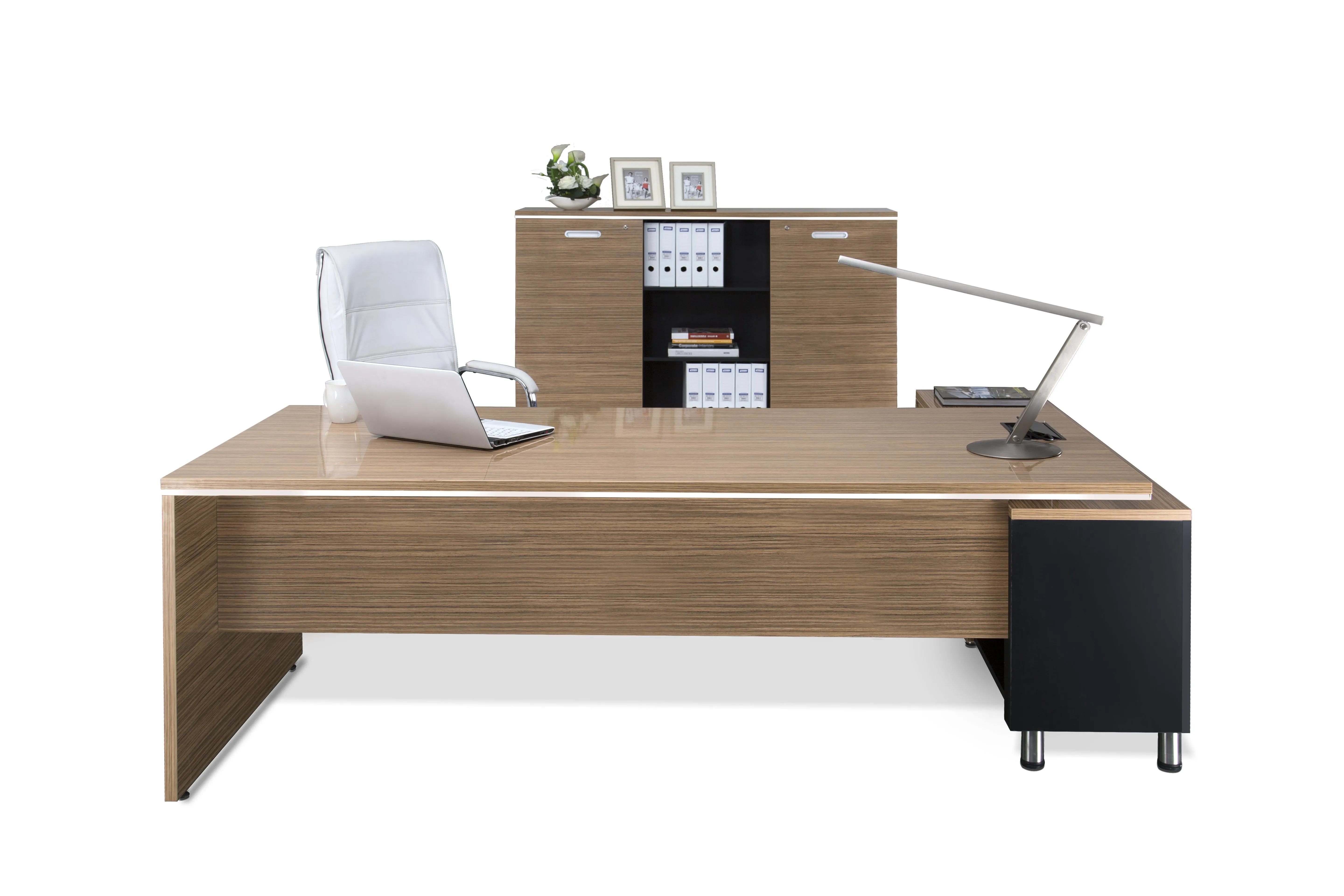 DKT THRIVE Director Series – Engineered Wood Table with Side Unit & Pedestal - DKT ZAR ZARA Table